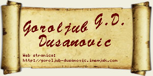 Goroljub Dušanović vizit kartica
